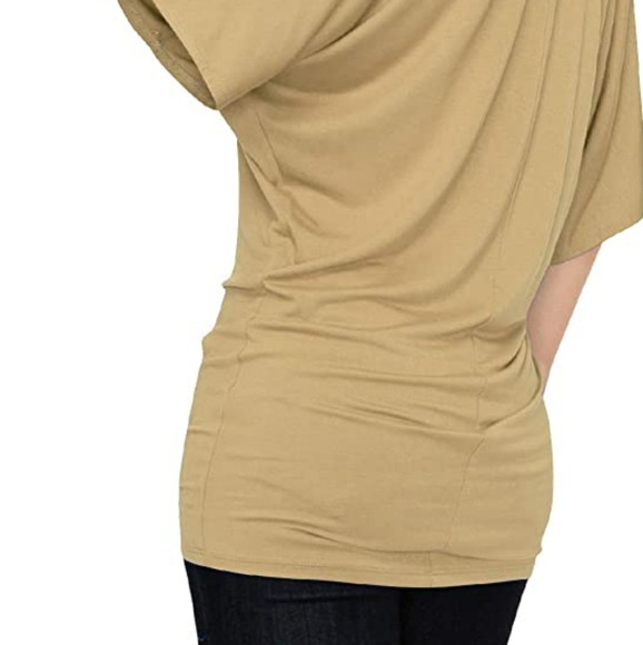 Taupe Short Sleeve Boat Crew Neck - Picture 9 of 11